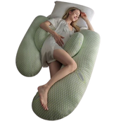 U-Shaped Maternity Body Pillow – Pure Cotton Side Sleeper Pregnancy Support