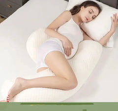 Pure Cotton U-Shaped Pregnancy Pillow – Full Body Maternity Support for Comfortable Sleep