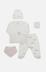GOTS-Certified Organic 5-Piece Hospital Discharge & Newborn Set (0–6 Months)
