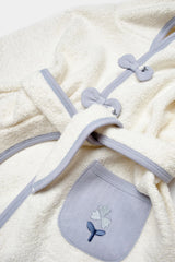 ORGANIC, UNISEX, LOVE FLORAL NEWBORN BATHROBE SET-GOTS CERTIFIED