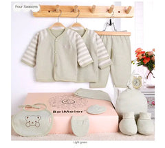 Newborn Gift Set with Color Cotton Baby Clothes – Unisex 0-12 Months Essentials Outfit Collection