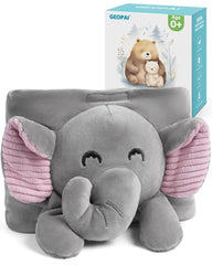 Baby Colic and Gas Relief Flaxseed Baby Heated Tummy Wrap for Infants Colic Calm Baby Heating Pad with Natural Warmth Stomach Colic Relief for Newborns to Toddlers (Elephant)