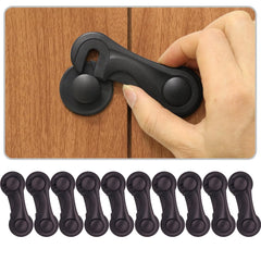 Baby Proof Cabinet Locks (10 Pack) | Adhesive Child Safety Drawer & Door Lock