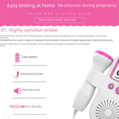 FDA-Approved Fetal Doppler Monitor for Pregnant Women – Portable Baby Heartbeat Detector