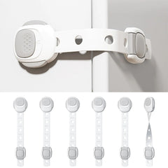 Baby Proof Cabinet & Refrigerator Safety Straps (6 Pack) | Childproof Door Locks