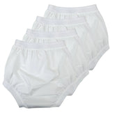 AQX High Waist Cloth Diaper Cover for Baby Waterproof Plastic Pants for Potty Training 4 Pcs (White 2XL)