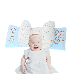 Anti-Eccentric Baby Head Pillow – Breathable Buckwheat Styling Pillow for Flat Head Prevention & Comfortable Sleep (50×20 cm)