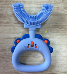 U-Shaped Little Lion Silicone Toothbrush for Kids