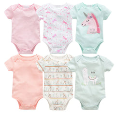 Newborn Baby 6-Piece Cotton Summer Outfit Set – Comfortable & Breathable Clothes for Boys & Girls 0-12 Months