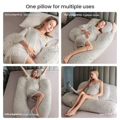 U-Shaped Maternity Body Pillow – Pure Cotton Side Sleeper Pregnancy Support