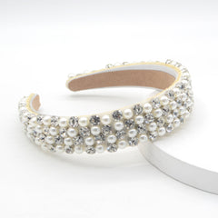 Baroque Rhinestone & Pearl Headband – Elegant Postpartum & Hospital Bag Essential for Moms