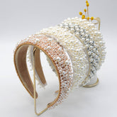 Baroque Rhinestone & Pearl Headband – Elegant Postpartum & Hospital Bag Essential for Moms