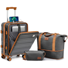 Hospital Bag Suitcase – IMIOMO 20" Grey Spinner Luggage