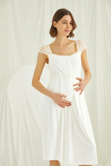 Maternity Lace Nightgown – Nursing Friendly