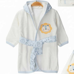 Lion Patterned Bathrobe Set for Ages 0–2