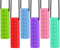 Chewy Necklaces 6-Pack – Silicone Teething & Sensory Chew Toys for Kids