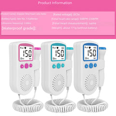 FDA-Approved Fetal Doppler Monitor for Pregnant Women – Portable Baby Heartbeat Detector