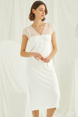 Lace Maternity & Nursing Nightgown Plus Size  – Soft Breastfeeding & Postpartum Nightwear
