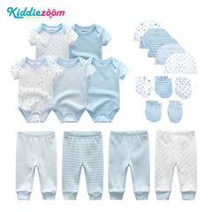 19-Piece Cotton Star Baby Layette Set – Essential Newborn Clothes & Hospital Bag Outfit Gift Set