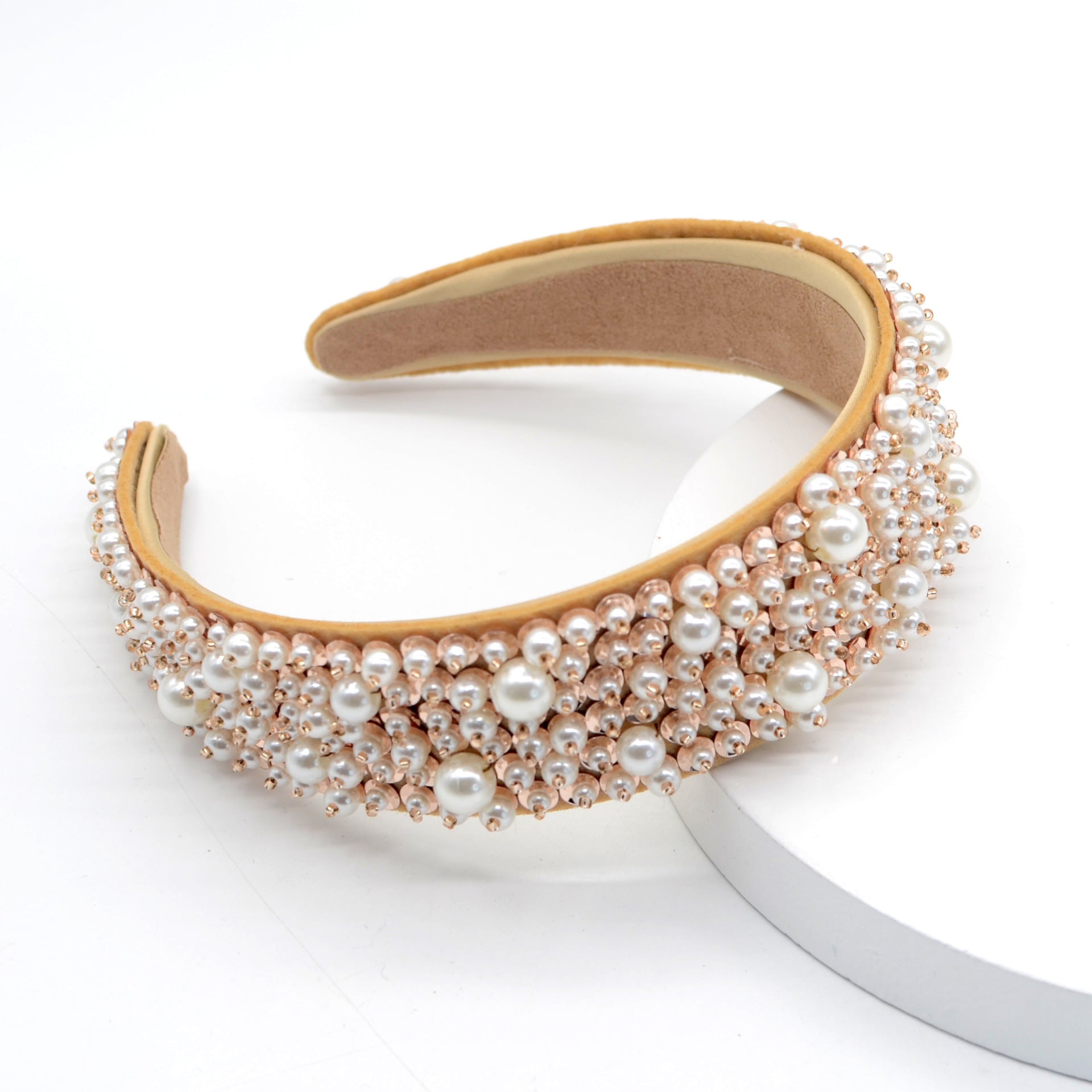 Baroque Rhinestone & Pearl Headband – Elegant Postpartum & Hospital Bag Essential for Moms