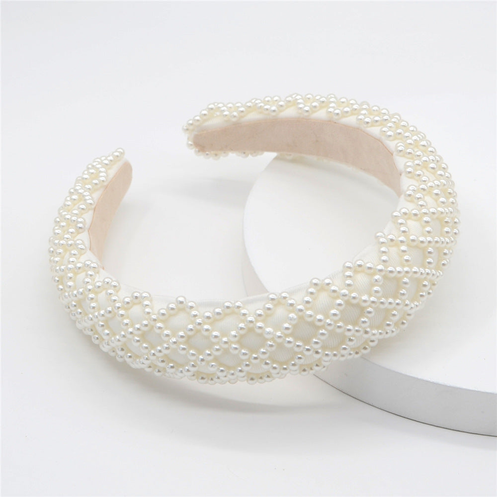 Baroque Rhinestone & Pearl Headband – Elegant Postpartum & Hospital Bag Essential for Moms