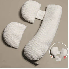 Pregnancy Side Sleeper Waist Pillow – Leaf Pattern Maternity Support Pillow for Comfortable Sleep