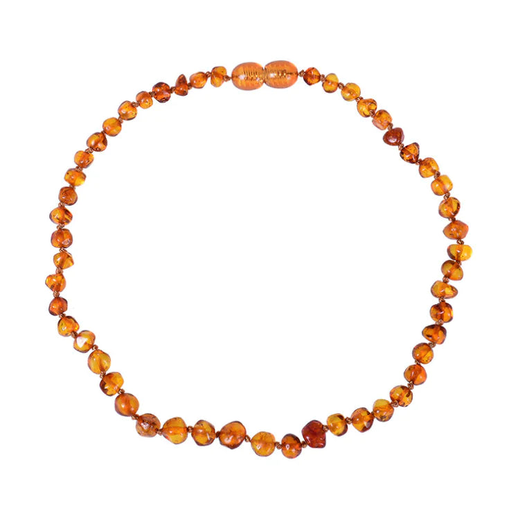Natural Baltic Amber Teething Necklace for Babies & Toddlers