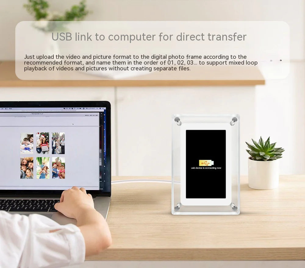 Transparent Digital Photo Frame & Video Player f