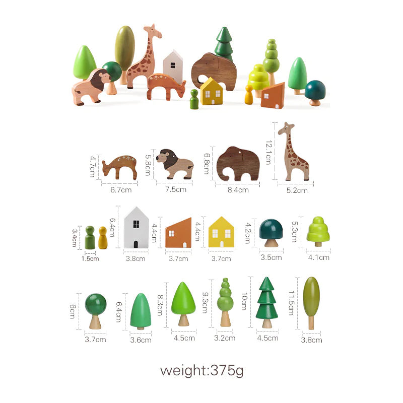 Montessori Wooden Animal Stacking Balance Toy – Cognitive & Educational Learning Game for Toddlers and Kids