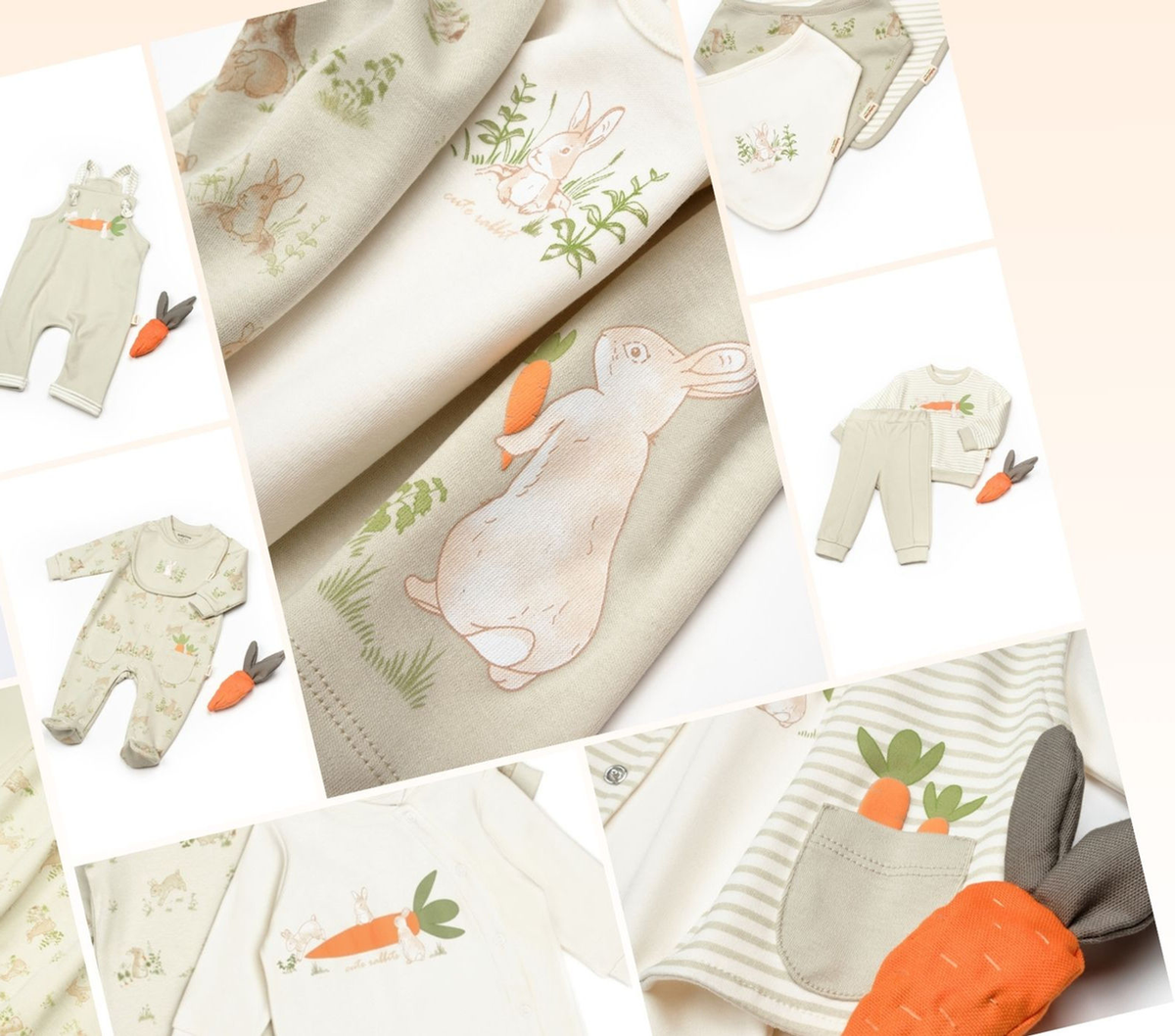 GOTS-Certified Organic Unisex Rabbit 10-Piece Newborn Hospital Set (0–3 Months)