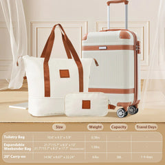 3-Piece Hard Shell Luggage Set – Perfect for Hospital Bag Organization
