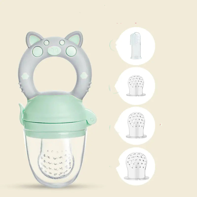 Silicone Teething Toys and Baby Food Pouches