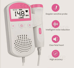 Home Pregnancy Fetal Heart Rate Monitor Device – Safe & Accurate Baby Heartbeat Listener