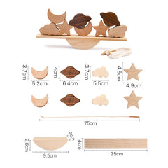 Montessori Wooden Animal Stacking Balance Toy – Cognitive & Educational Learning Game for Toddlers and Kids