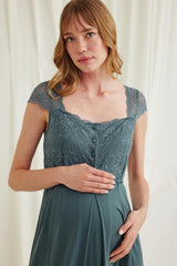Maternity Lace Nightgown – Nursing Friendly