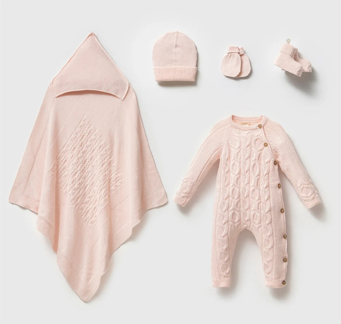 Organic Knitwear 5-Piece Baby Hospital Discharge Set – GOTS & OEKO-TEX Certified